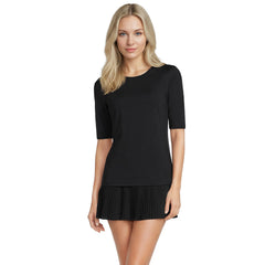 Women's Long Torso SunShade UPF 50 Elbow Sleeve Rash Guard Swim Tee