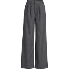 Women's Plus Size Brushed Flannel Mid Rise Wide Leg Trousers
