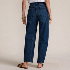 Women's Soft Denim Relaxed Barrel Leg Ankle Jeans