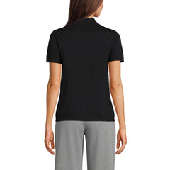 Women's Cotton Modal Half Sleeve Mock Neck Pullover Sweater