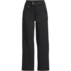 Women's Plus Size Ponte High Rise Straight Leg Crop Pants