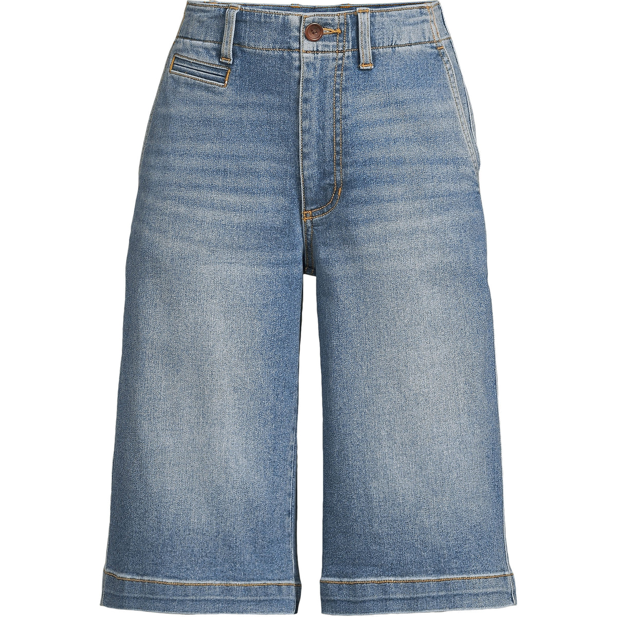 Women's Plus Size Recover Denim Mid Rise 12" Trouser Shorts