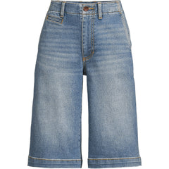 Women's Petite Recover Denim Mid Rise 12" Trouser Shorts