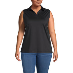 Women's Plus Rapid Dry Sleeveless Sport Collar Polo