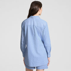 Women's Oversized Seersucker Shirt