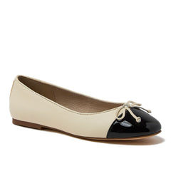 Women's Essential Leather Cap Toe Ballet Flats