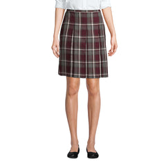 Women's Plaid Box Pleat Skirt Top of the Knee