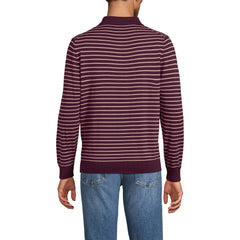 Men's Long Sleeve Cotton Sweater Polo