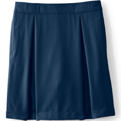 Girls Solid Pleated Skort Top of Knee
