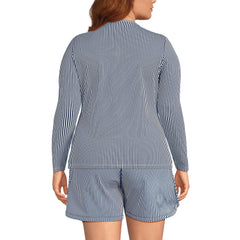 Women's Plus Size SunShade UPF 50 Long Sleeve Rash Guard Swim Tee