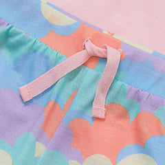 Girls Short Sleeve Tee and Shorts Pajama Set