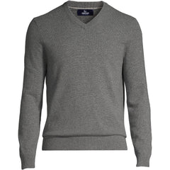Men's Big Fine Gauge Cashmere V-neck Sweater