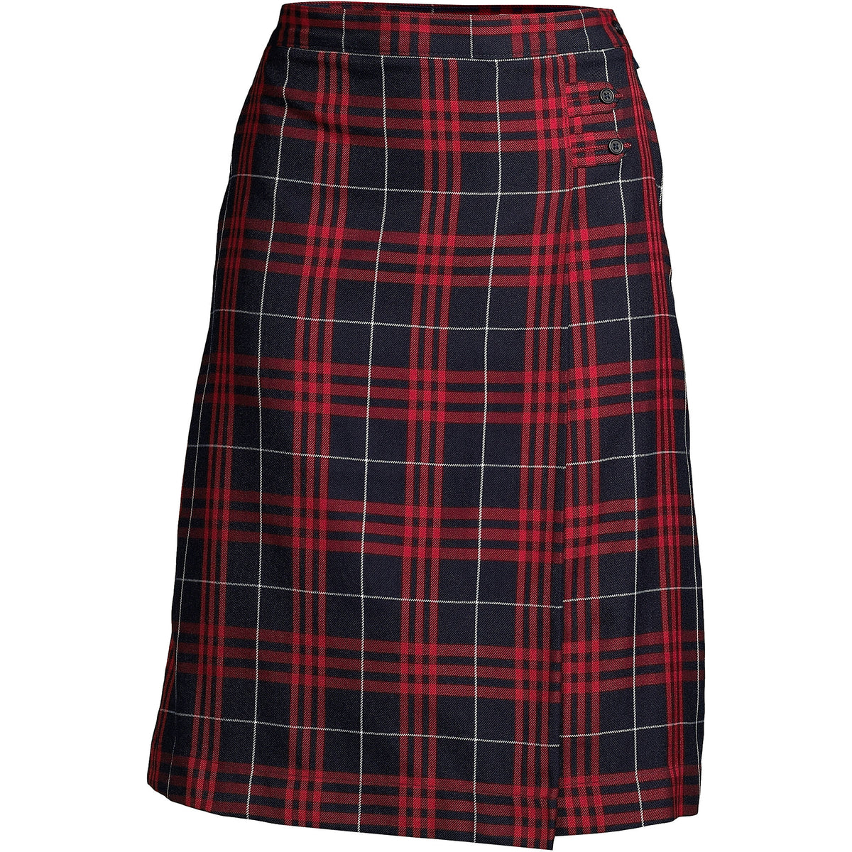 Women's Plaid A-line Skirt Below the Knee
