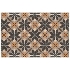 Matterly Skid Resistant Floral Mosaic Floor Mat