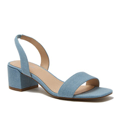 Women's Essential Denim Block Heel Sandals