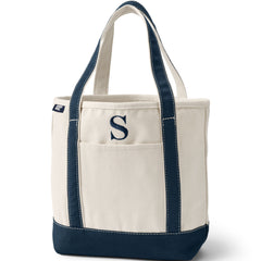 Pre-Monogrammed Letter S Canvas Tote Bag