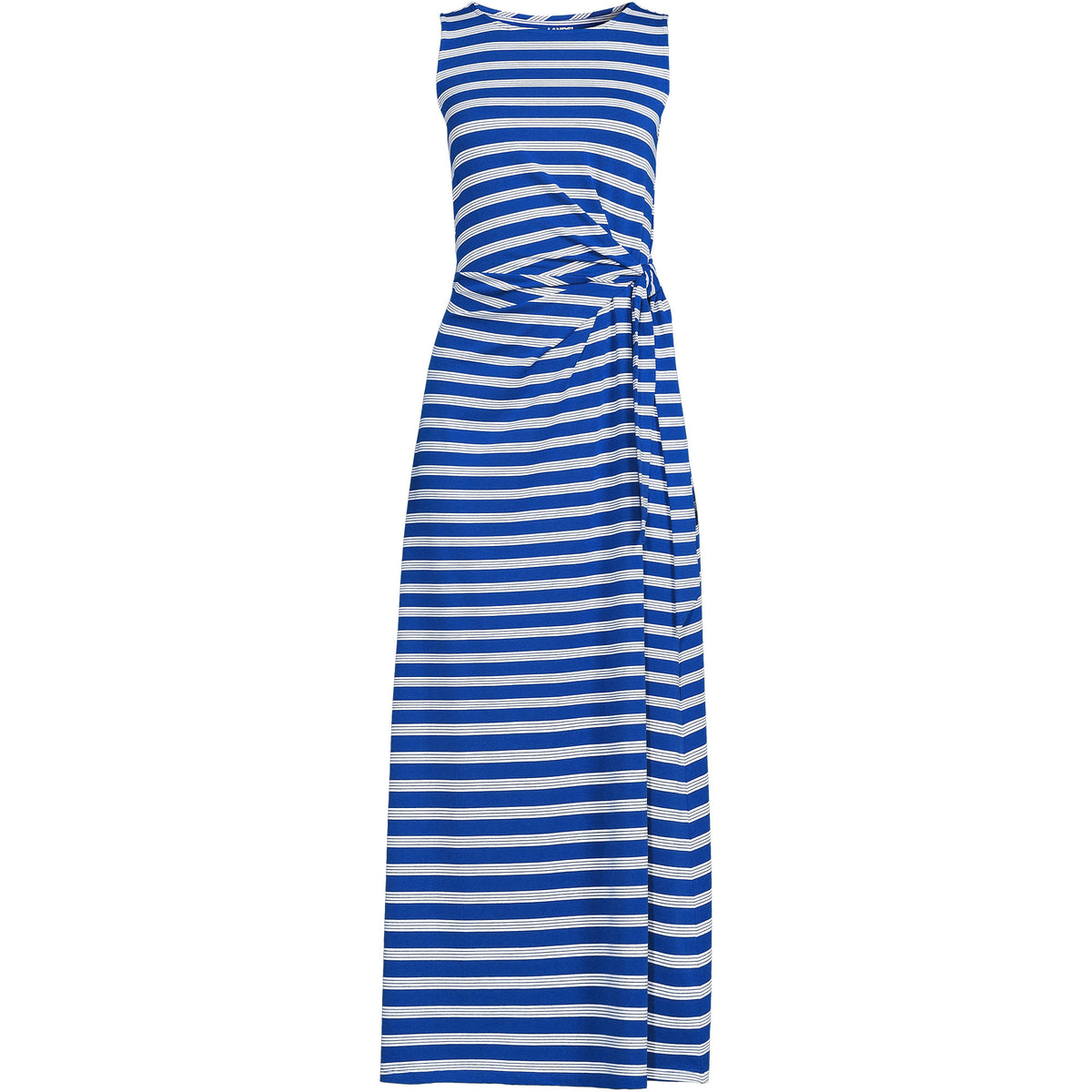 Women's Tall Cotton Modal Sleeveless Tie Waist Maxi Dress