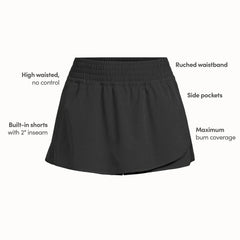 Women's Plus Size Tulip Hem Swim Skort