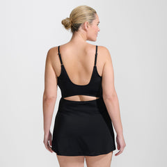 Plus Size Women's Tugless Monokini Swim Dress Swimsuit