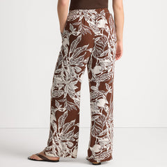 Women's Rayon High Rise Wide Leg Pants - Set Bottom