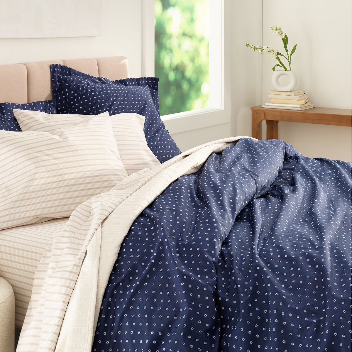 300 Thread Count Cotton Smooth Percale Duvet Bed Cover