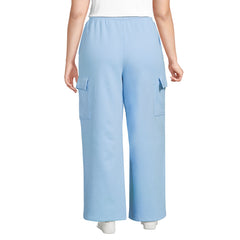 Women's Plus Size Serious Sweats High Rise Wide Leg Cargo Pant - Set Bottom
