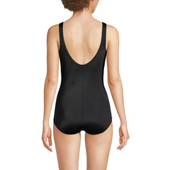 Women's DDD-Cup Tummy Control Tugless Low Leg One Piece Swimsuit