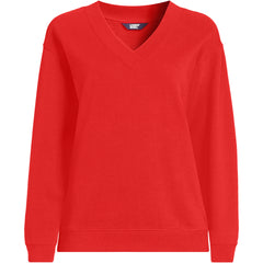 Women's Plus Size Long Sleeve Serious Sweats V-neck Sweatshirt
