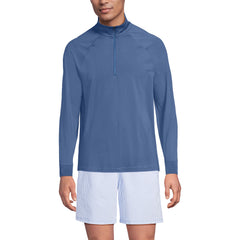 Men's SunShade UPF 50 Cooling Quarter Zip Mock Neck Rash Guard Shirt