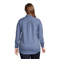 Women's Plus Size Reversible Boyfriend Fit Long Sleeve Tunic Top