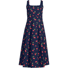Women's Princess Seamed Cotton Poplin Midi Dress