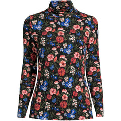Plus Size Lightweight Jersey Long Sleeve Turtleneck