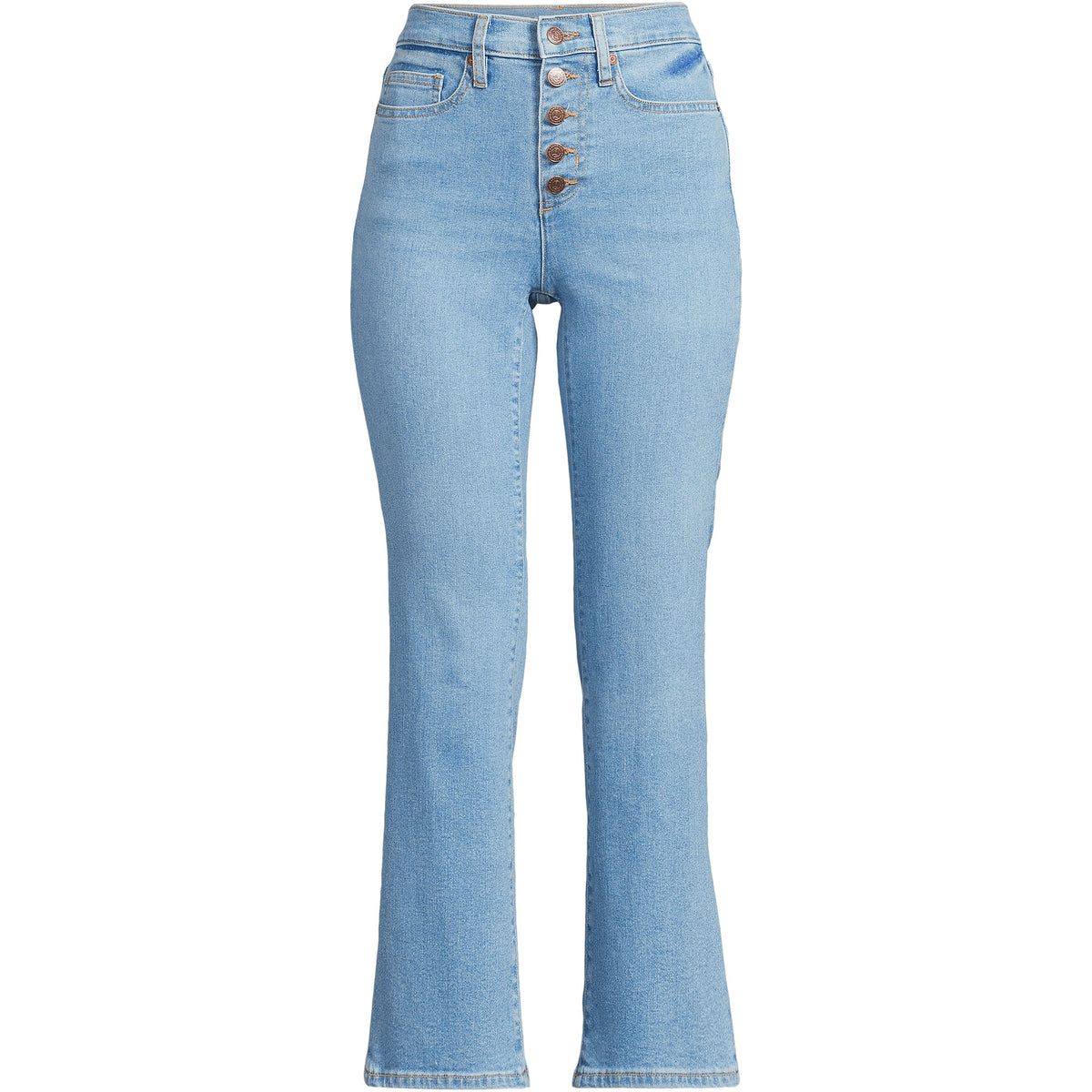 Women's Recover High Rise Button Front Kick Flare Crop Jeans