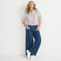 Women's Plus Size Recover Denim High Rise Extra Wide Leg Jeans