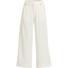 Women's Plus Size Soft Polish High Rise Wide Leg Crop Pants