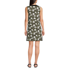Women's Tall Size Cotton Jersey Notch Neck Dress