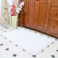 Chesapeake Crochet Cotton Anti Skid 2 Piece Bath Rug Set