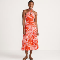 Women's Cotton Modal Halter Midi Dress