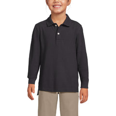 Kids Long Sleeve Mesh Polo Shirt