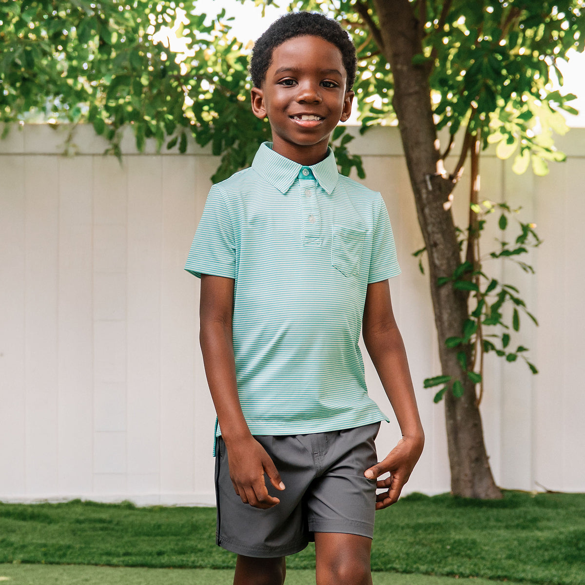 Boys Short Sleeve Adventure Performance Polo