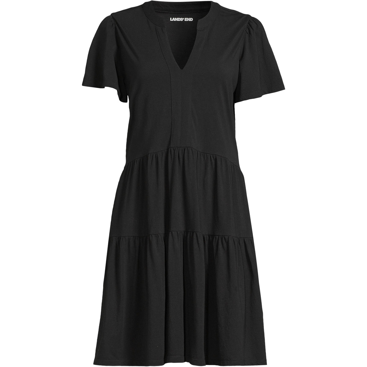 Women's Cotton Jersey Tiered Mini Dress