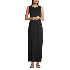 Women's Long Cotton Jersey Sleeveless Swim Cover-up Maxi Dress