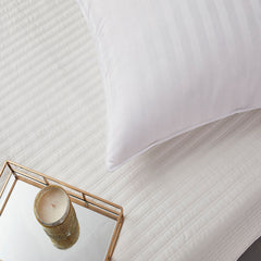 Blue Ridge Home Fashions Supreme 350 Thread Count Damask Stripe Cotton Down Pillow