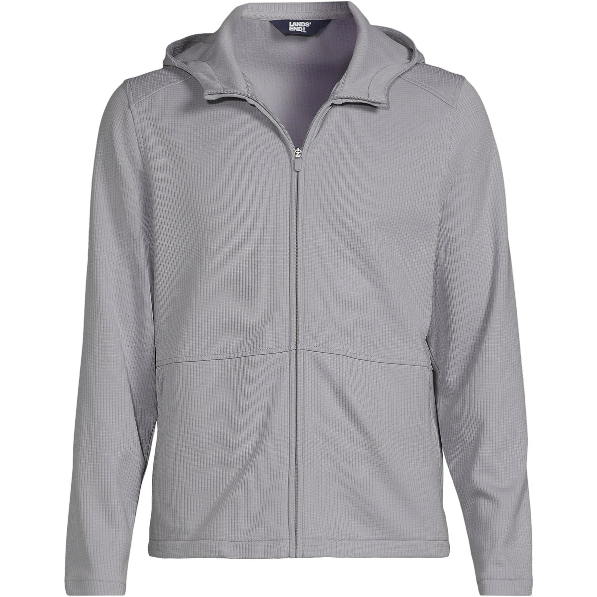 Unisex Grid Tech Hooded Zip Front Jacket