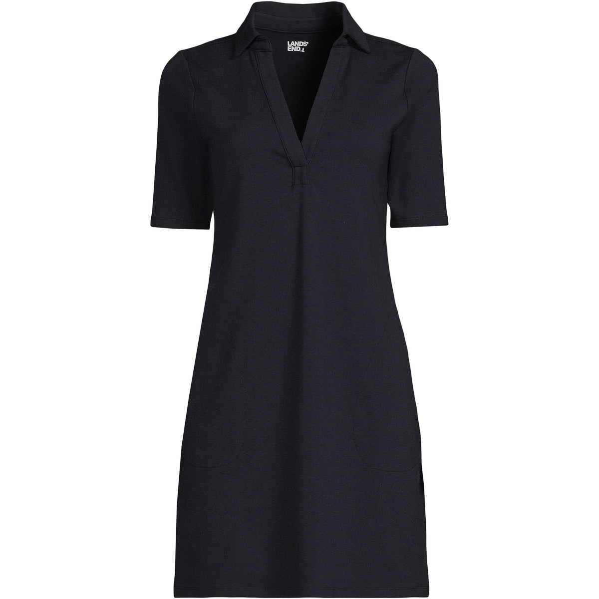 Women's Plus Size Starfish Elbow Sleeve Polo Dress