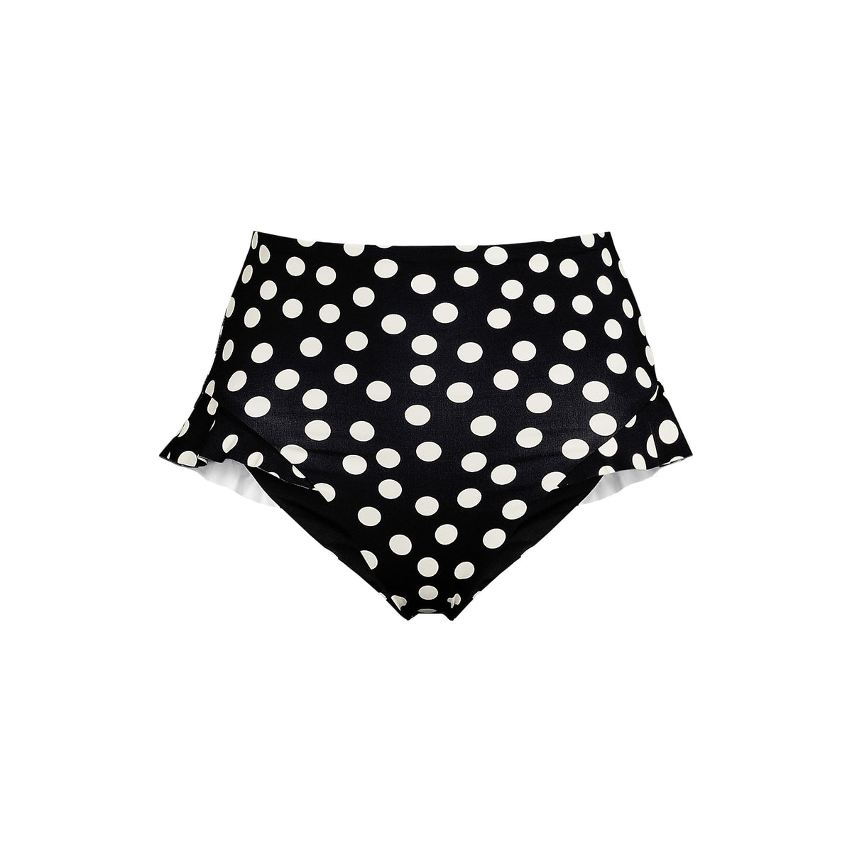 Women's Ruffle High Waisted High Leg Bikini Bottoms