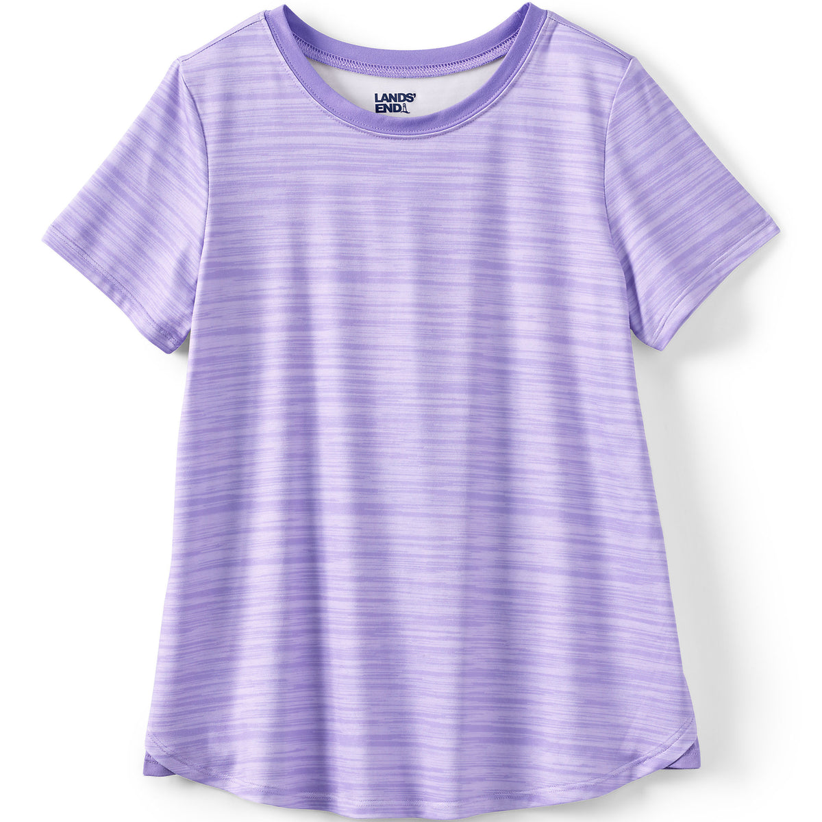 Girls Short Sleeve Active Curved Hem Tee
