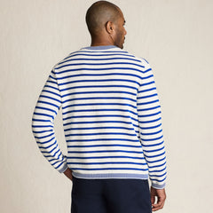 Men's Long Sleeve Textured Cotton Crewneck Sweater