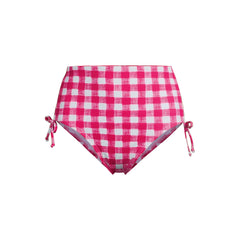 Women's Pique High Waisted Adjustable Bikini Bottoms