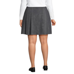 Women's Plus Size Brushed Flannel Pleated Mini Skirt